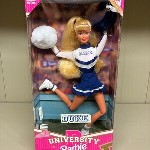 Duke University Cheerleader Barbie Doll 1996 Mattel 17750 Blonde Special Ed